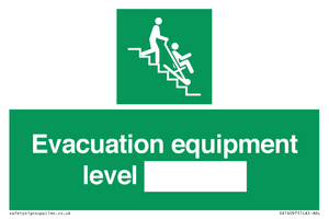 Evacuation equipment level